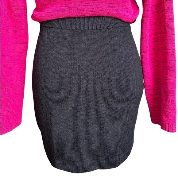 ST. JOHN BASICS Elastic Waist Pencil Black Mini Skirt Size 4 - Picture 3 of 17